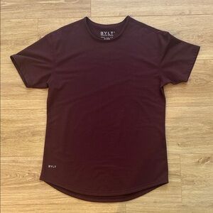 BYLT Basics Deep Burgundy Short Sleeve Tee